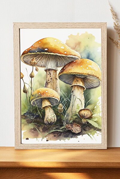 Luna Marissa Αφίσα Artistic Mushrooms - Ψηφιακή αφίσα τέχνης από χοντρό χαρτί...