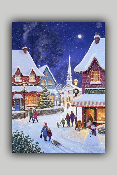 Luna Marissa Vintage Yılbaşı Poster - Çerçevesiz Duvar Posteri