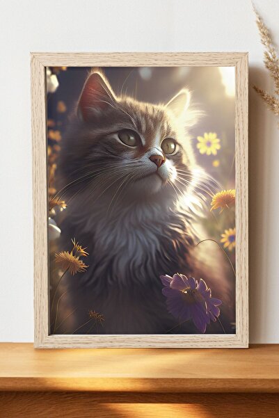 Luna Marissa Αφίσα γάτας - Αφίσα ψηφιακής τέχνης από χοντρό χαρτί χωρίς πλαίσιο