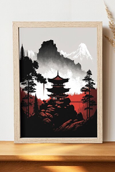 Luna Marissa Αφίσα με κινέζικο τοπίο - Αφίσα τοίχου από γυαλιστερό χαρτί χωρί...