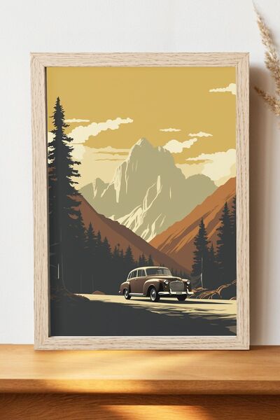 Luna Marissa Vintage αφίσα αυτοκινήτου - Αφίσα αυτοκινήτου από γυαλιστερό χαρ...