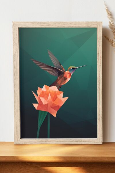 Luna Marissa Αφίσα Minimal Bird - Αφίσα τοίχου από γυαλιστερό χαρτί χωρίς πλα...