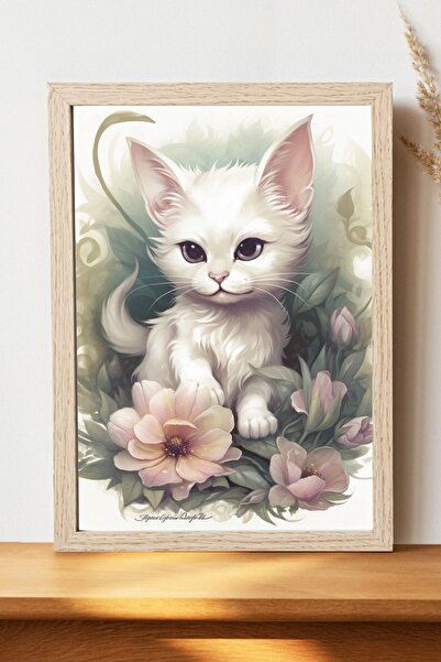 Luna Marissa Καλλιτεχνική αφίσα γάτας - Ψηφιακή αφίσα τέχνης από χοντρό χαρτί...