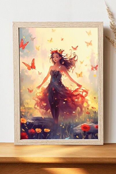 Luna Marissa Αφίσα Butterfly Girl - Αφίσα τοίχου από γυαλιστερό χαρτί χωρίς π...