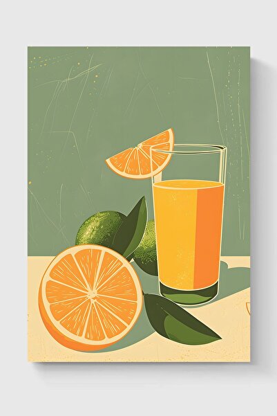 Luna Marissa Ρετρό αφίσα με χυμό πορτοκαλιού χωρίς πλαίσιο τοίχου