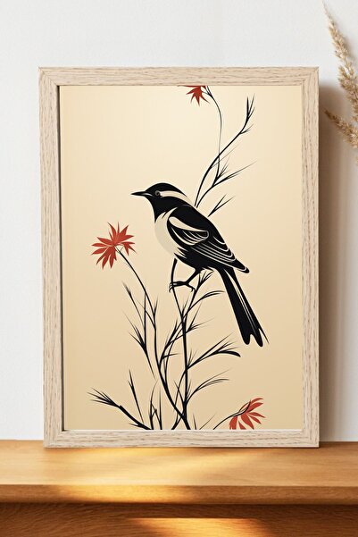 Luna Marissa Αφίσα ιαπωνικών πουλιών - Αφίσα τοίχου από γυαλιστερό χαρτί χωρί...