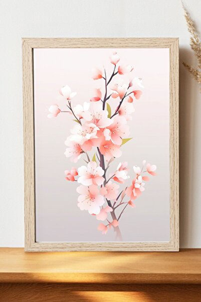 Luna Marissa Αφίσα με ροζ λουλούδια - Αφίσα τοίχου από γυαλιστερό χαρτί χωρίς...