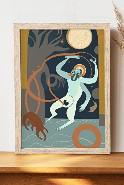 Luna Marissa Σουρεαλιστική αφίσα μαϊμού - Χοντρό χαρτί χωρίς πλαίσιο, ψηφιακή...