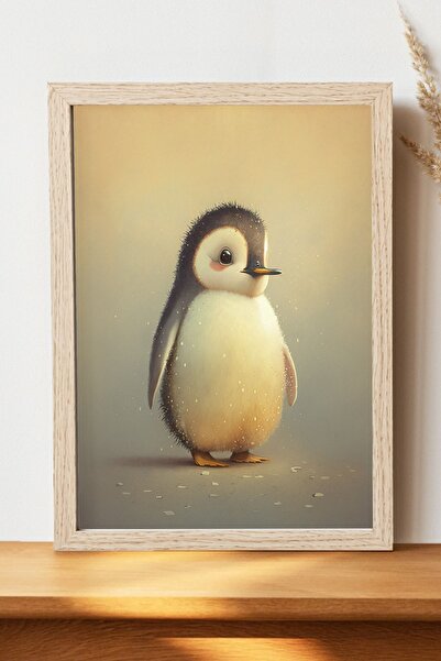Luna Marissa Αφίσα Baby Penguin - Αφίσα ψηφιακής τέχνης από χοντρό χαρτί χωρί...