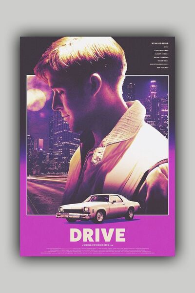 Luna Marissa Drive Ryan Gosling Poster - Çerçevesiz Duvar Posteri