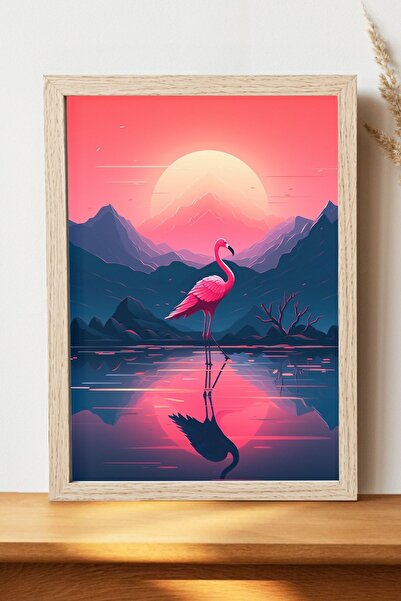 Luna Marissa Αφίσα Flamingo - Αφίσα τοίχου από γυαλιστερό χαρτί χωρίς πλαίσιο