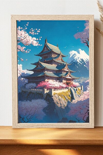 Luna Marissa Καλλιτεχνική αφίσα ιαπωνικού κάστρου - Ψηφιακή αφίσα τέχνης από ...