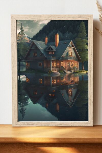 Luna Marissa Αφίσα σπιτιού στη Νορβηγία - Διακοσμητική αφίσα τοπίων χωρίς πλα...