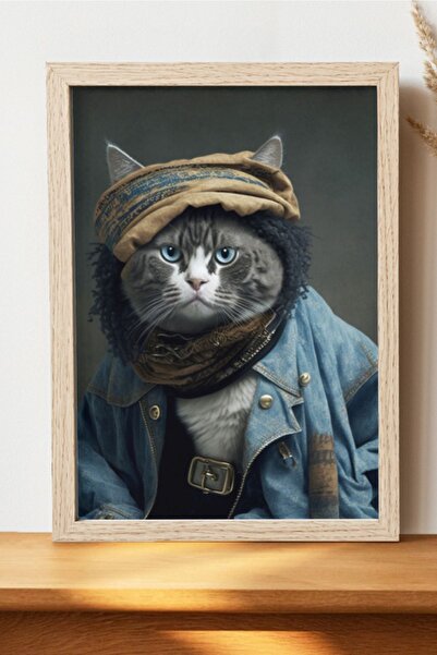 Luna Marissa Αφίσα γάτας της Αναγέννησης - Αφίσα ψηφιακής τέχνης χωρίς πλαίσιο