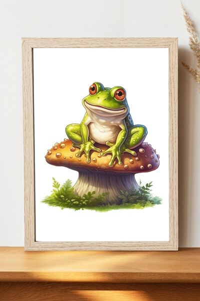 Luna Marissa Αφίσα βατράχου - Αφίσα τοίχου από γυαλιστερό χαρτί χωρίς πλαίσιο