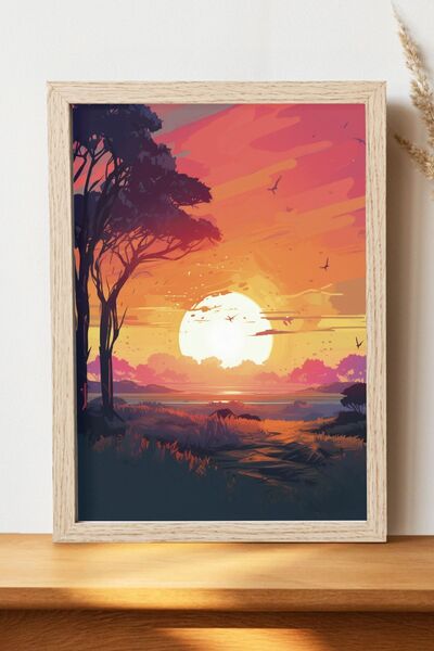 Luna Marissa Καλλιτεχνική αφίσα τοπίων - Ψηφιακή αφίσα τέχνης από χοντρό χαρτ...