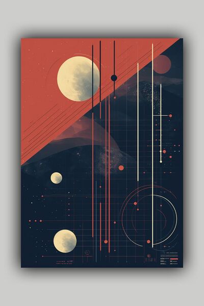 Luna Marissa Μινιμαλιστική αφίσα Planets χωρίς πλαίσιο τοίχου