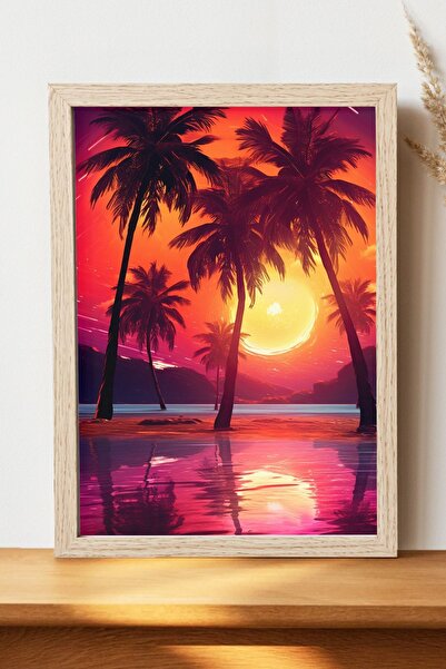 Luna Marissa Αφίσα παραλίας - Αφίσα τοίχου από γυαλιστερό χαρτί χωρίς πλαίσιο