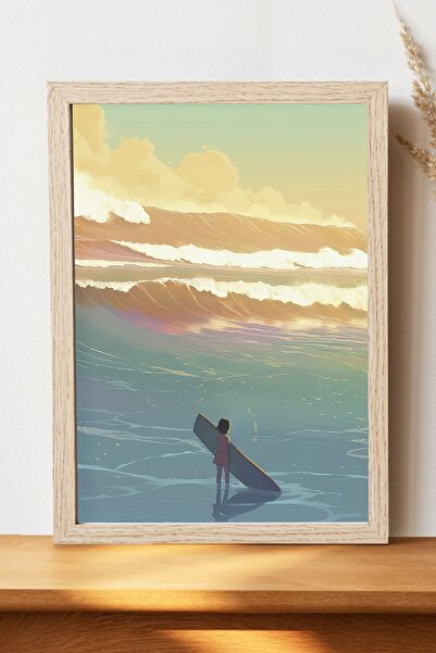 Luna Marissa Αφίσα Wave Landscape - Αφίσα τοίχου από γυαλιστερό χαρτί χωρίς π...