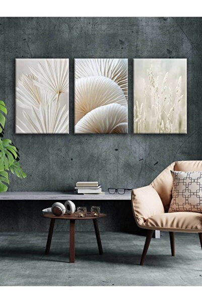 Voovart Kanvas Duvar Tablosu 3'lü Canvas Tablo Seti - Voov4143