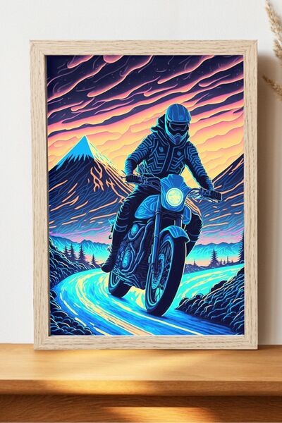 Luna Marissa Εικονογράφηση Αφίσα Μοτοσικλετιστή - Αφίσα ψηφιακής τέχνης από χ...