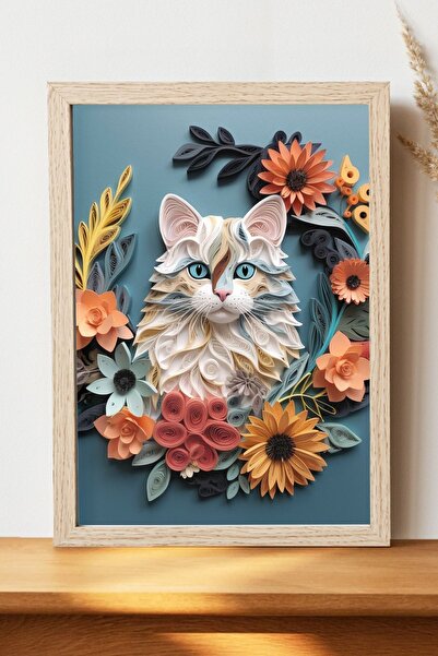 Luna Marissa Καλλιτεχνική αφίσα Cat - Αφίσα τοίχου από γυαλιστερό χαρτί χωρίς...