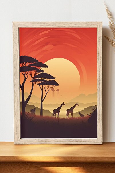 Luna Marissa Αφίσα καμηλοπάρδαλης - Αφίσα τοίχου από γυαλιστερό χαρτί χωρίς π...