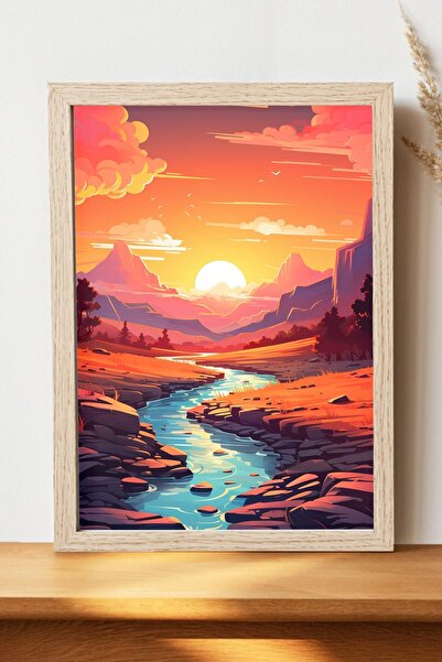 Luna Marissa Καλλιτεχνική αφίσα τοπίων - Αφίσα τοίχου από γυαλιστερό χαρτί χω...