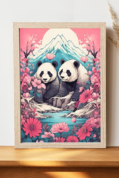 Luna Marissa Αφίσα Panda - Αφίσα τοίχου από γυαλιστερό χαρτί χωρίς πλαίσιο