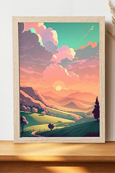 Luna Marissa Αφίσα με εικονογράφηση τοπίων - Αφίσα ψηφιακής τέχνης από χοντρό...