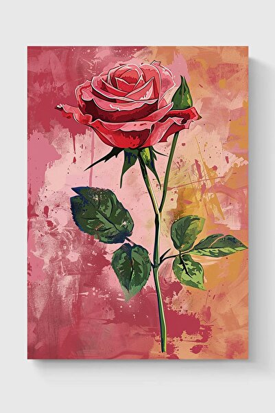 Luna Marissa Αφίσα με κόκκινο τριαντάφυλλο χωρίς πλαίσιο
