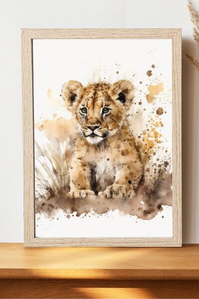 Luna Marissa Καλλιτεχνική αφίσα λιονταριού - Διακοσμητική αφίσα χωρίς πλαίσιο