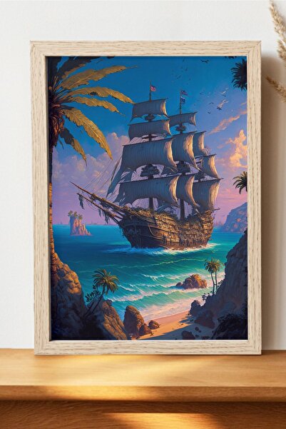 Luna Marissa Καλλιτεχνική αφίσα πειρατικού πλοίου - Ψηφιακή αφίσα τέχνης από ...