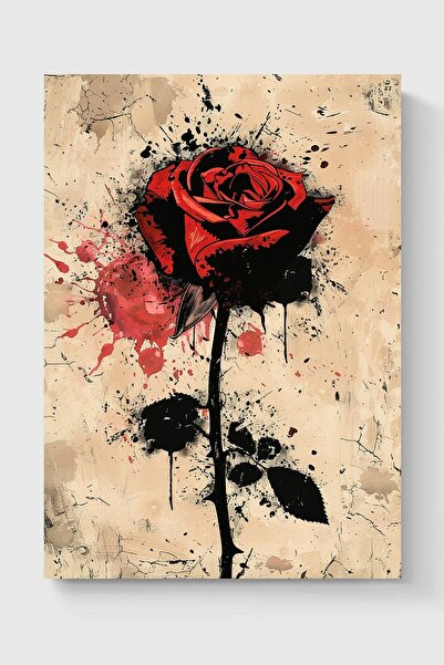 Luna Marissa Αφίσα με κόκκινο τριαντάφυλλο χωρίς πλαίσιο