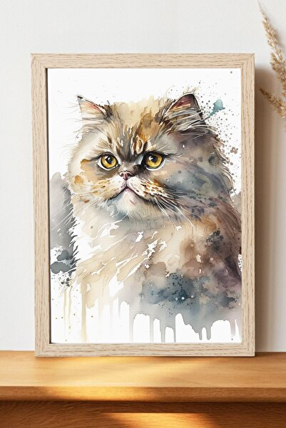 Luna Marissa Αφίσα γάτας - Αφίσα ψηφιακής τέχνης από χοντρό χαρτί χωρίς πλαίσιο