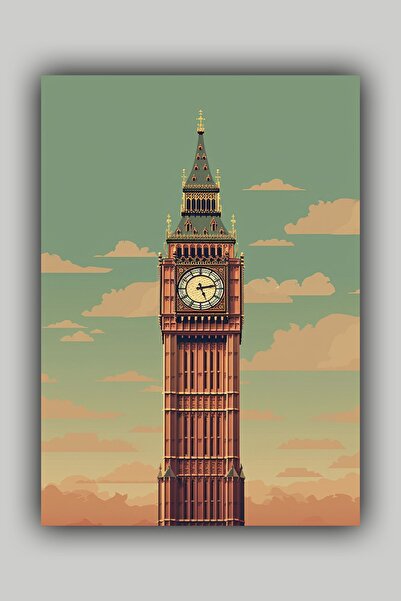 Luna Marissa Αφίσα Clock Tower Αφίσα τοίχου χωρίς πλαίσιο