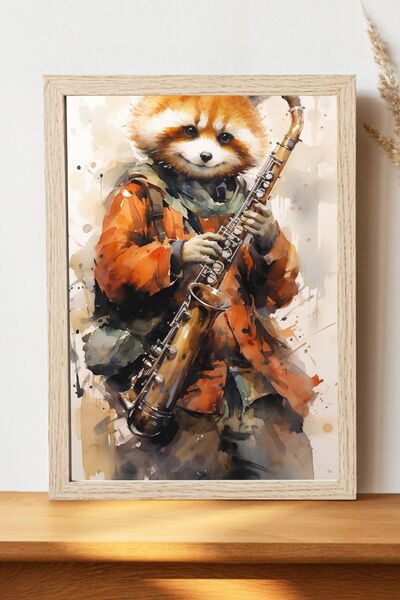 Luna Marissa Αφίσα σαξόφωνου - Αφίσα τοίχου από γυαλιστερό χαρτί χωρίς πλαίσιο