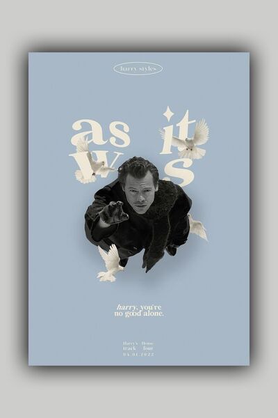 Luna Marissa As It Was Harry Styles Poster - Çerçevesiz Duvar Posteri