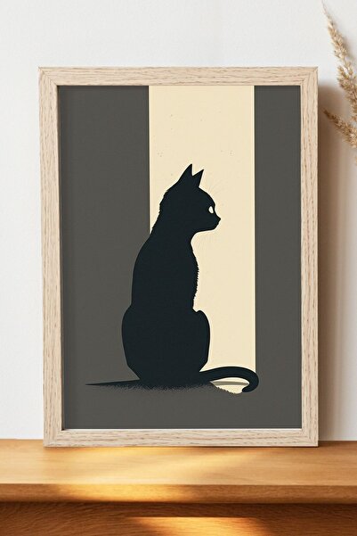 Luna Marissa Αφίσα μαύρης γάτας - Αφίσα τοίχου από γυαλιστερό χαρτί χωρίς πλα...