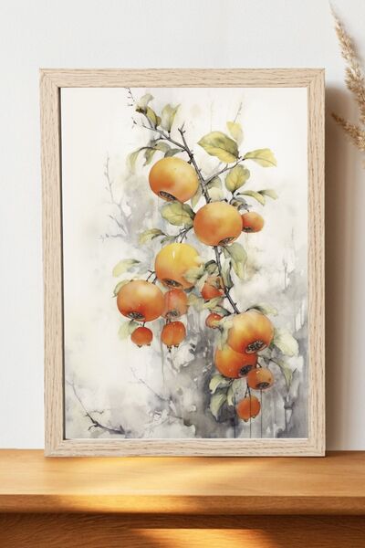 Luna Marissa Αφίσα με κλαδιά φρούτων - Αφίσα τοίχου από φωτεινό χαρτί χωρίς π...