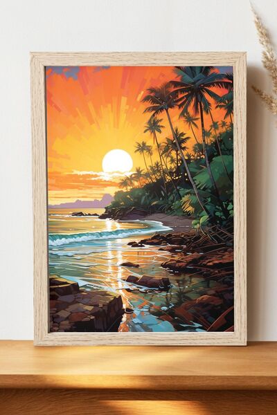 Luna Marissa Αφίσα τοπίων - Αφίσα τοίχου από γυαλιστερό χαρτί χωρίς πλαίσιο