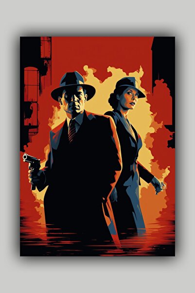 Luna Marissa Pop Art Gangster Poster Çerçevesiz Duvar Posteri