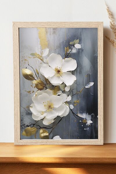 Luna Marissa Αφίσα με καλλιτεχνικά λουλούδια - Αφίσα τοίχου από γυαλιστερό χα...