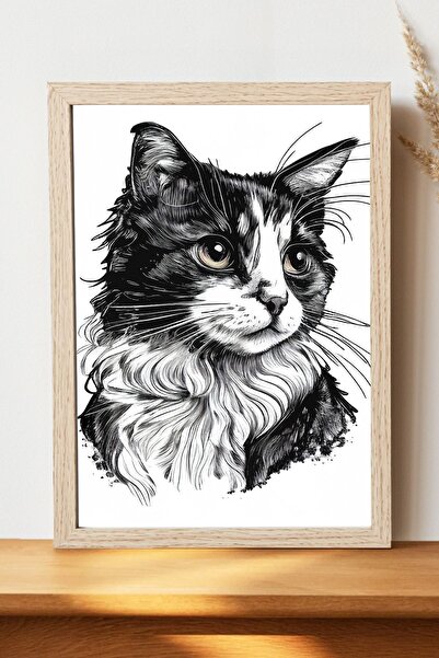 Luna Marissa Αφίσα γάτας - Αφίσα τοίχου από γυαλιστερό χαρτί χωρίς πλαίσιο