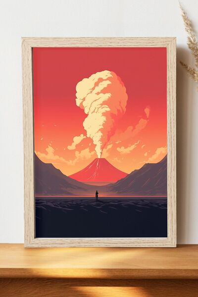 Luna Marissa Αφίσα ηφαιστειακού βουνού - Αφίσα τοίχου από γυαλιστερό χαρτί χω...
