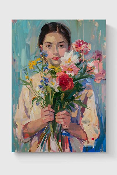 Luna Marissa Καλλιτεχνική αφίσα με λουλούδια για κορίτσια χωρίς πλαίσιο