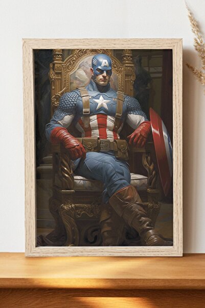 Luna Marissa Καλλιτεχνική αφίσα Captain America - Αφίσα τοίχου από γυαλιστερό...