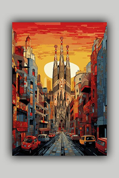 Luna Marissa Αφίσα τοπίων της Βαρκελώνης Αφίσα τοίχου χωρίς πλαίσιο