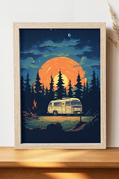 Luna Marissa Αφίσα Κάμπινγκ - Αφίσα τοίχου από γυαλιστερό χαρτί χωρίς πλαίσιο