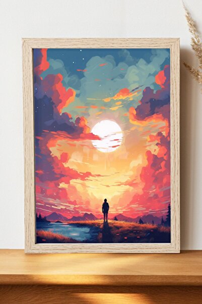 Luna Marissa Αφίσα τοπίων - Αφίσα τοίχου από γυαλιστερό χαρτί χωρίς πλαίσιο